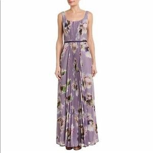 KAY UNGER LAVENDER SCOOP NECKLINE MAXI DRESS